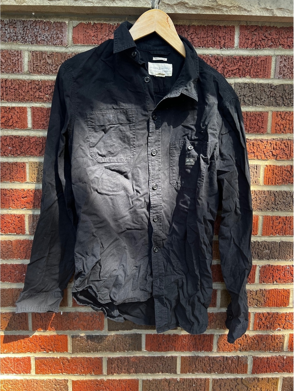 Denim & Supply Ralph Lauren Black Button Down Collared Shirt
